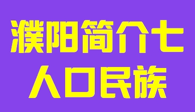 河南省濮阳市简介七人口民族010